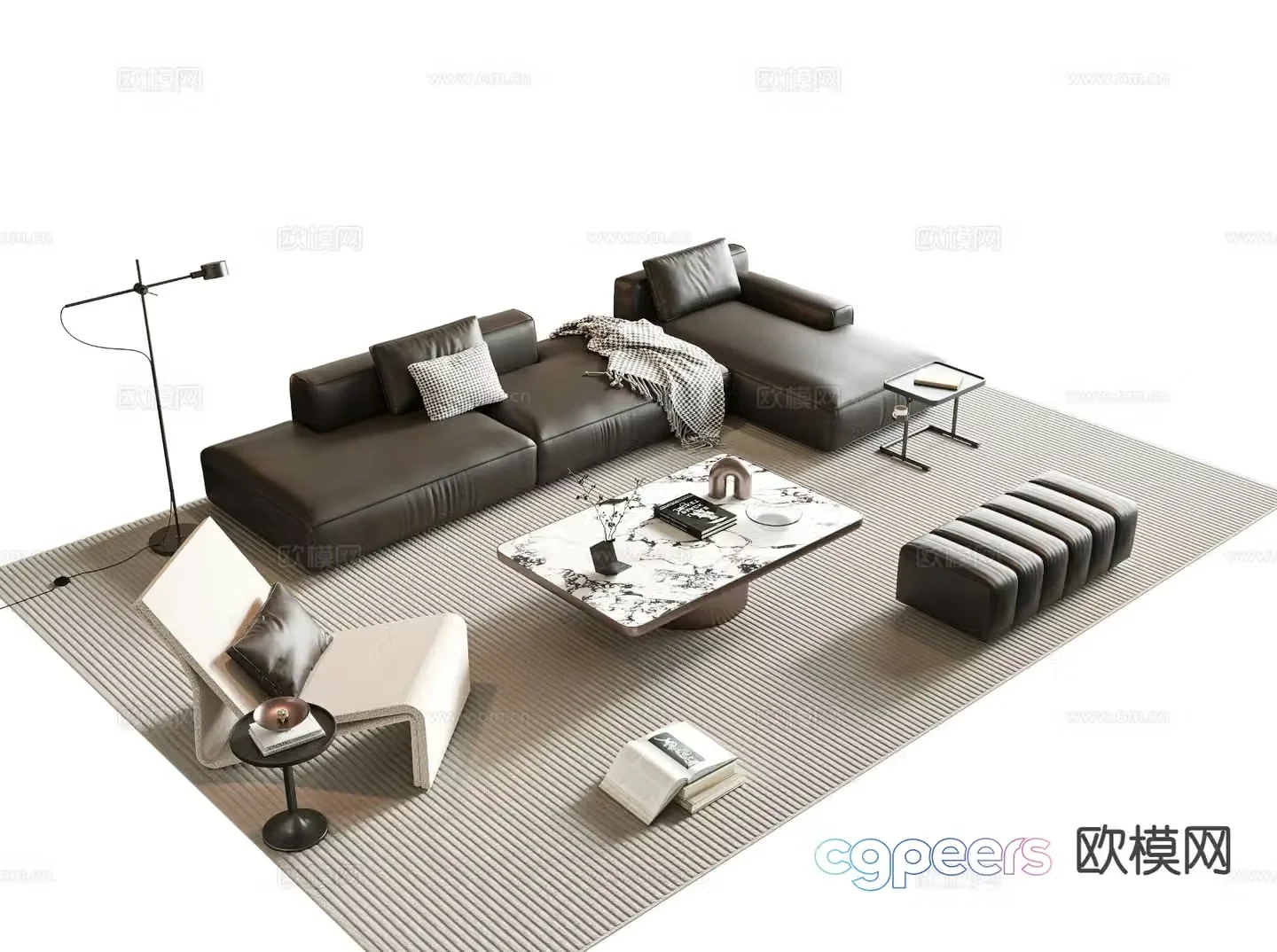 Modern sofa modular sofa 3d model