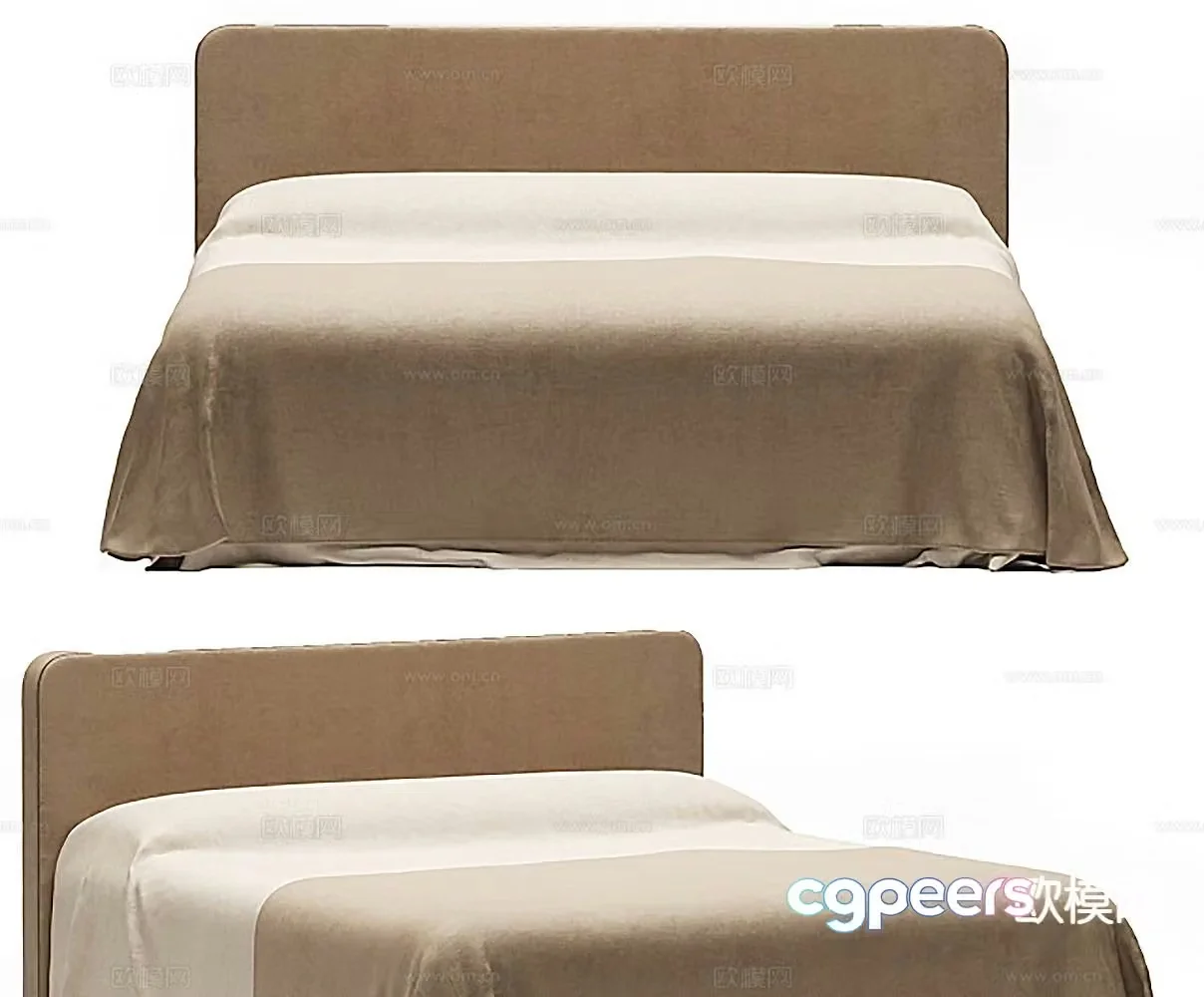 Modern double bed 3d model