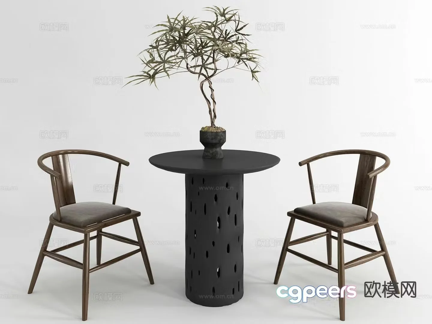 New Chinese casual chair 3D model
