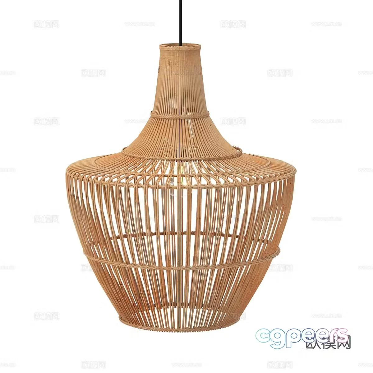 Wabi-sabi hollow chandelier 3d model