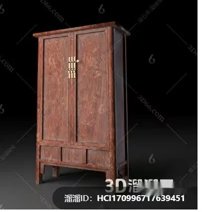 A Wooden Cabinet 3D Model – 17271 – VRAY Render