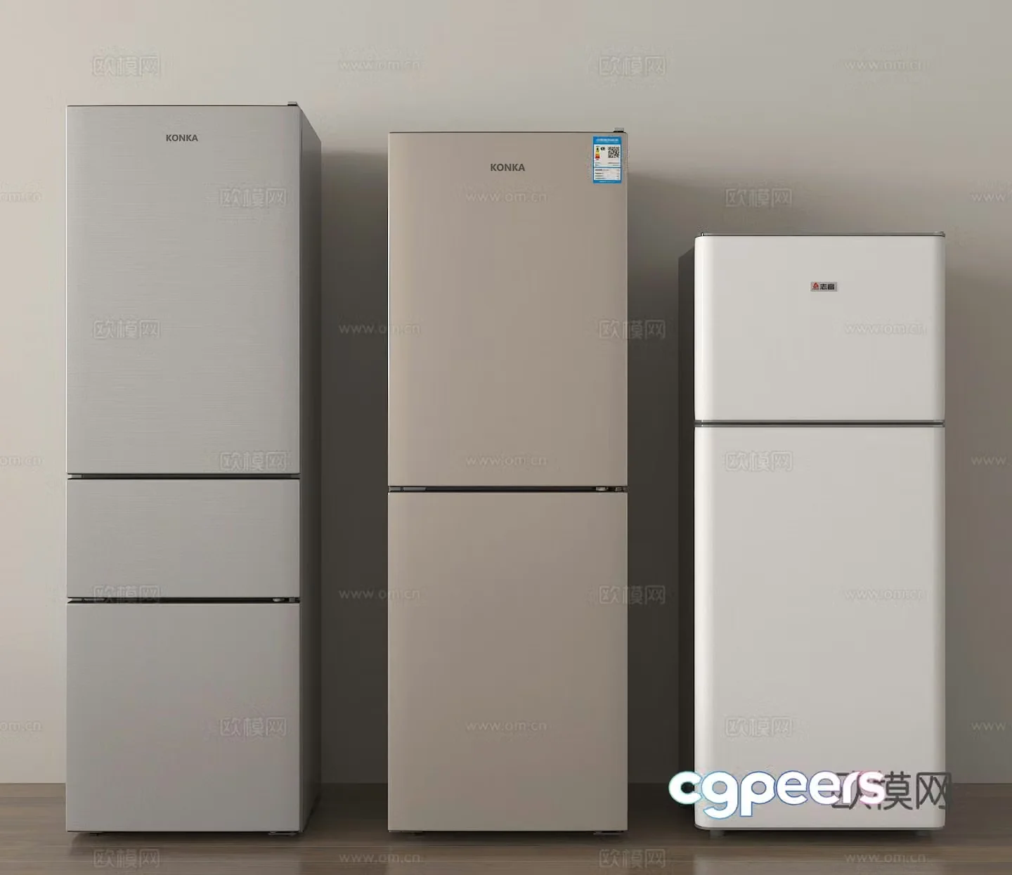 Refrigerator Single-door refrigerator 3D model