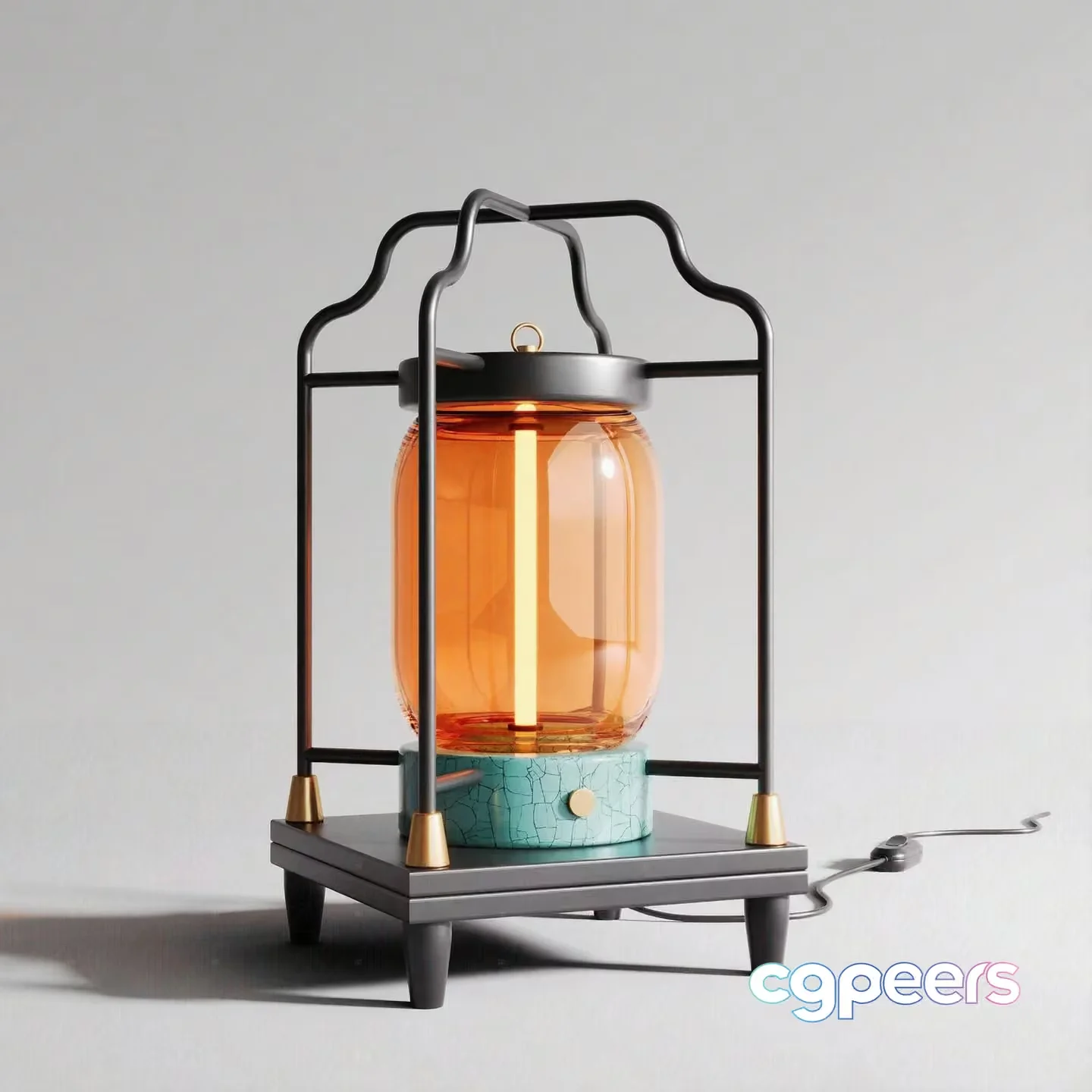 Gold Light Fixture 3D Model – 14123 – VRAY Render