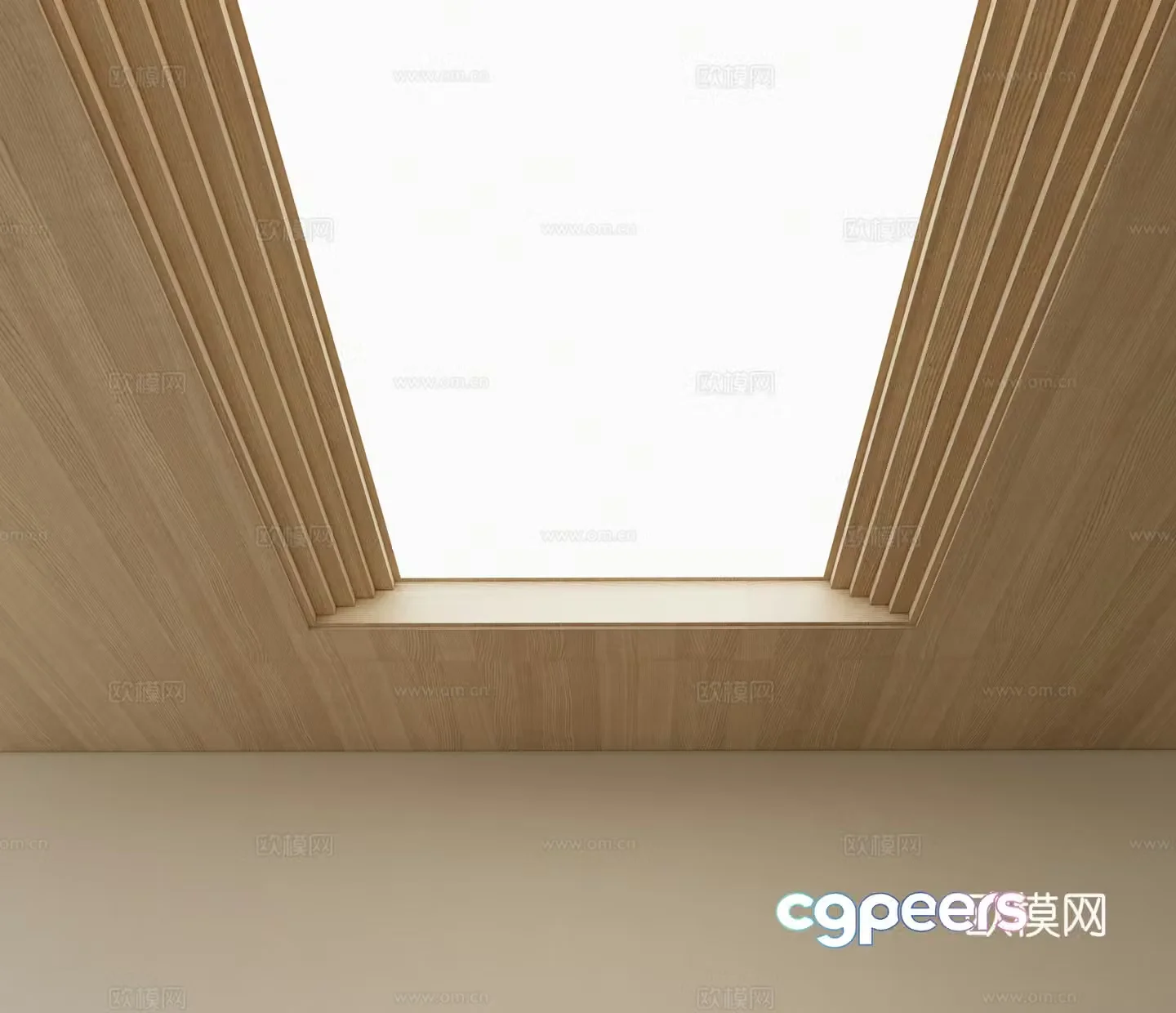 Square ceiling soft film ceiling 3D model