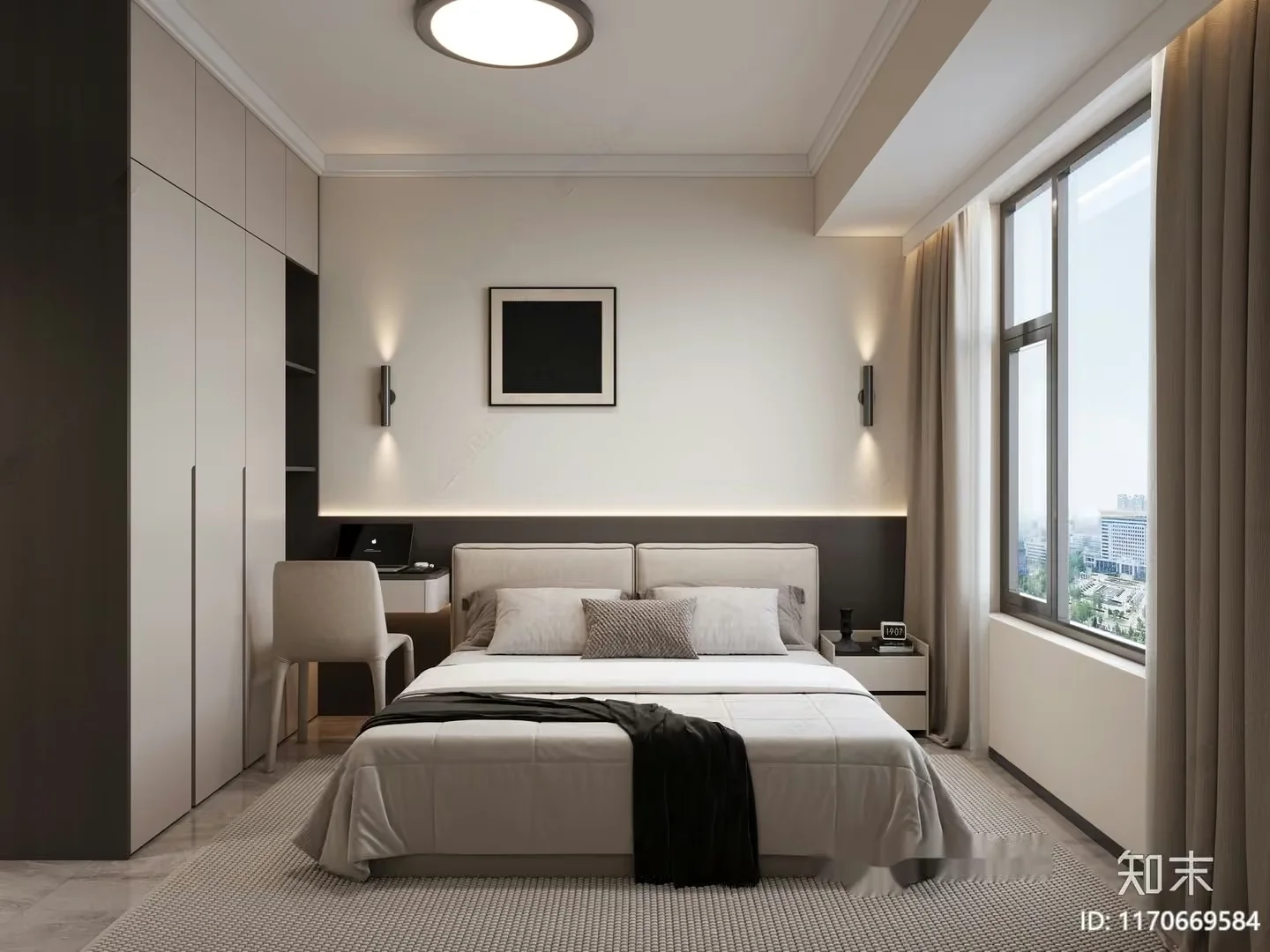 Cozy Bedroom 3D Model – 10633 – VRAY Render
