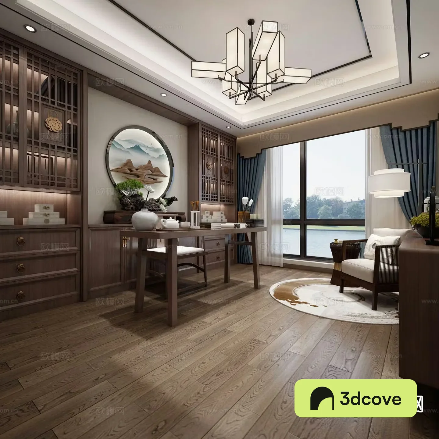 New Chinese style study