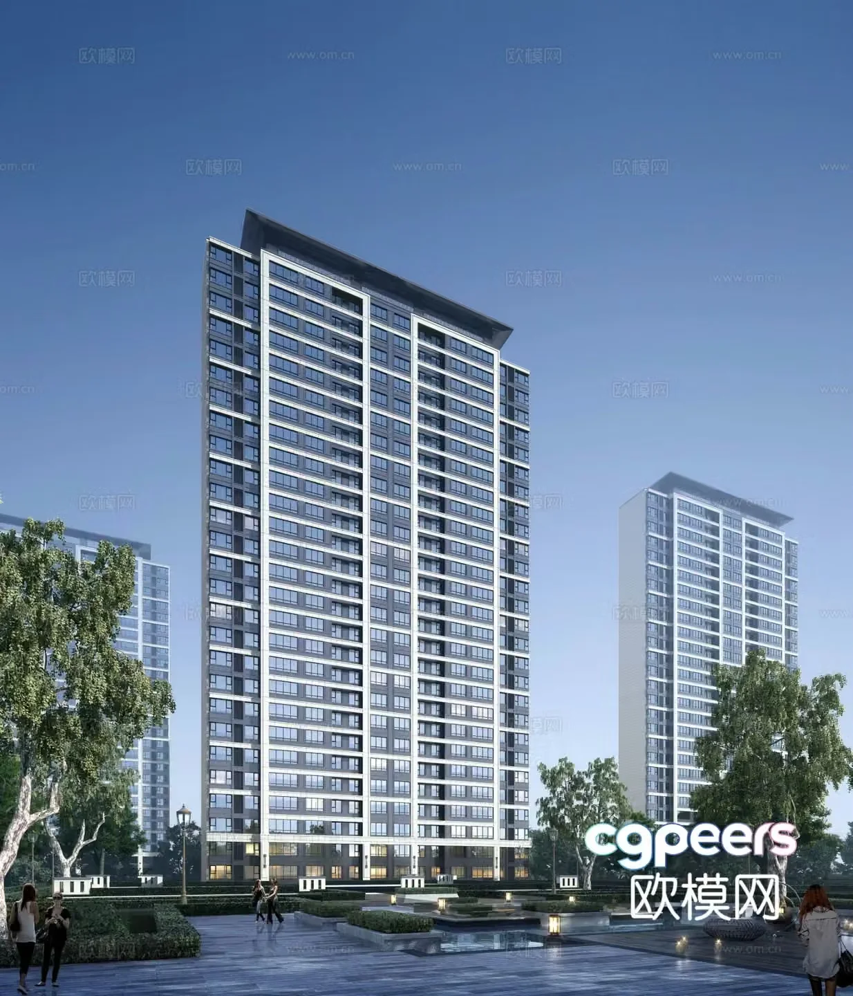 3D model of high -rise residential buildings 3D model