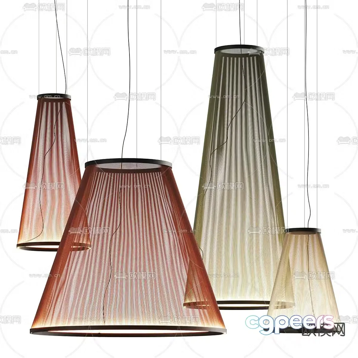 Vibia stylish small chandelier 3d model