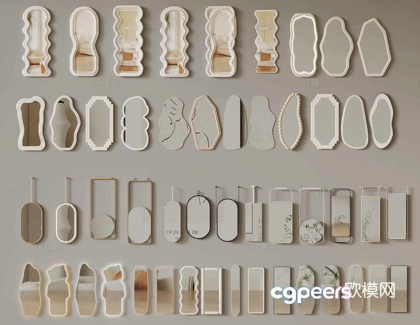 Modern mirror 3d model