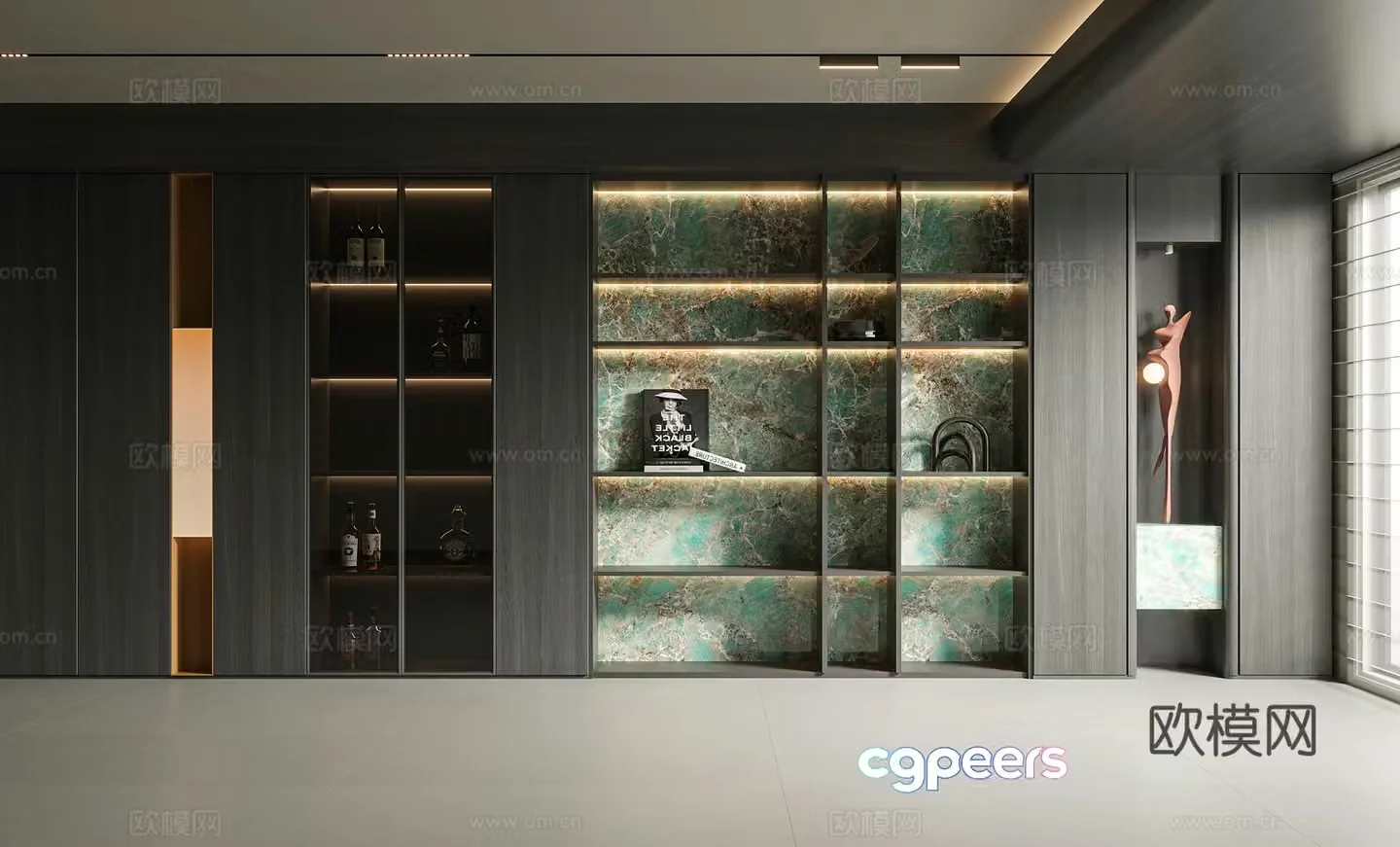 Modern Italian decorative cabinet 3d model