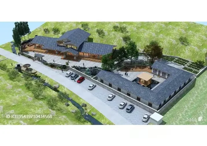 A 3D Rendering Of A Large House 3D Model – 2245 – VRAY Render