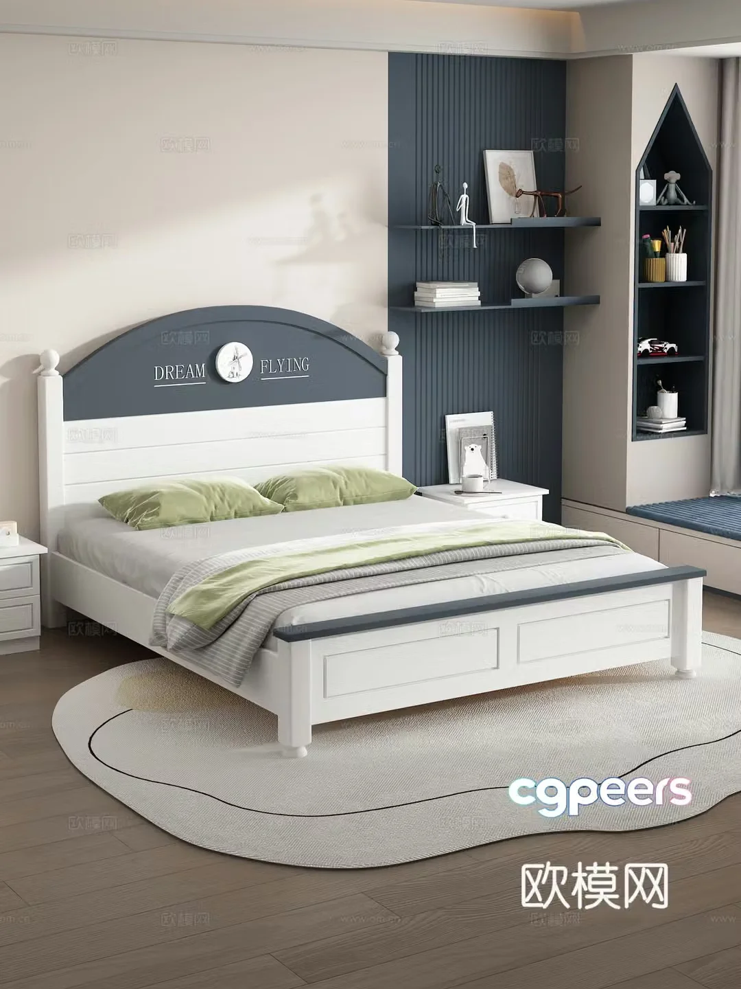 Modern children’s bed kids bed boy bed boy bedroom children’s toys 3d model