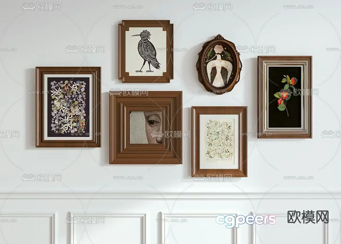 French decorative painting 3d model