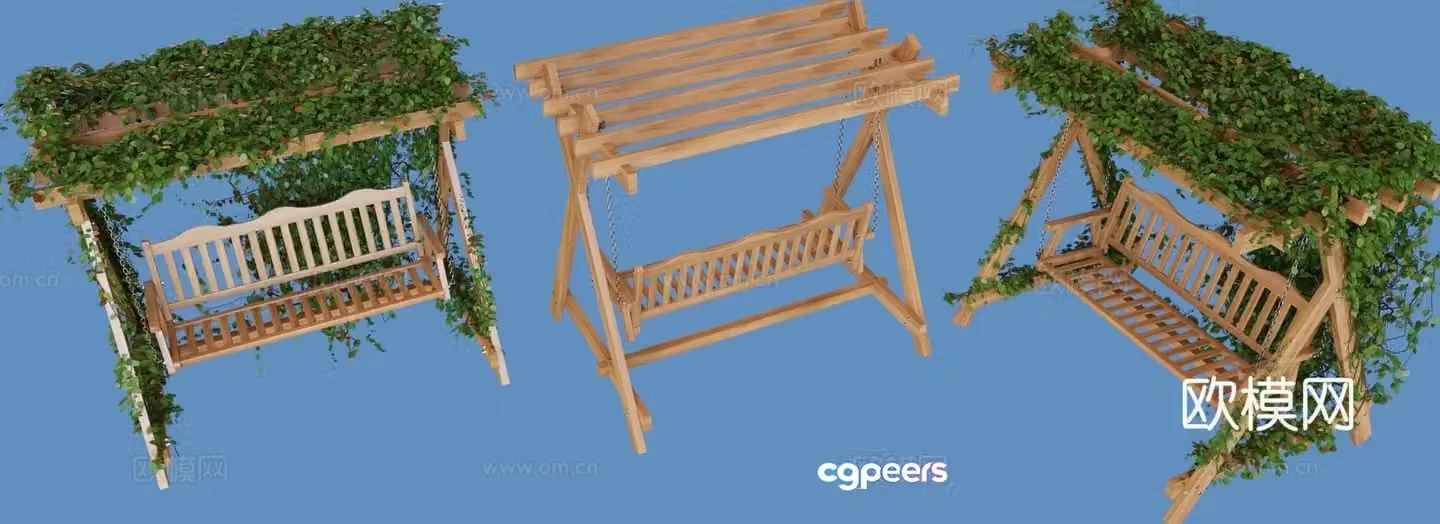 Modern hanging chair swing chair 3d model