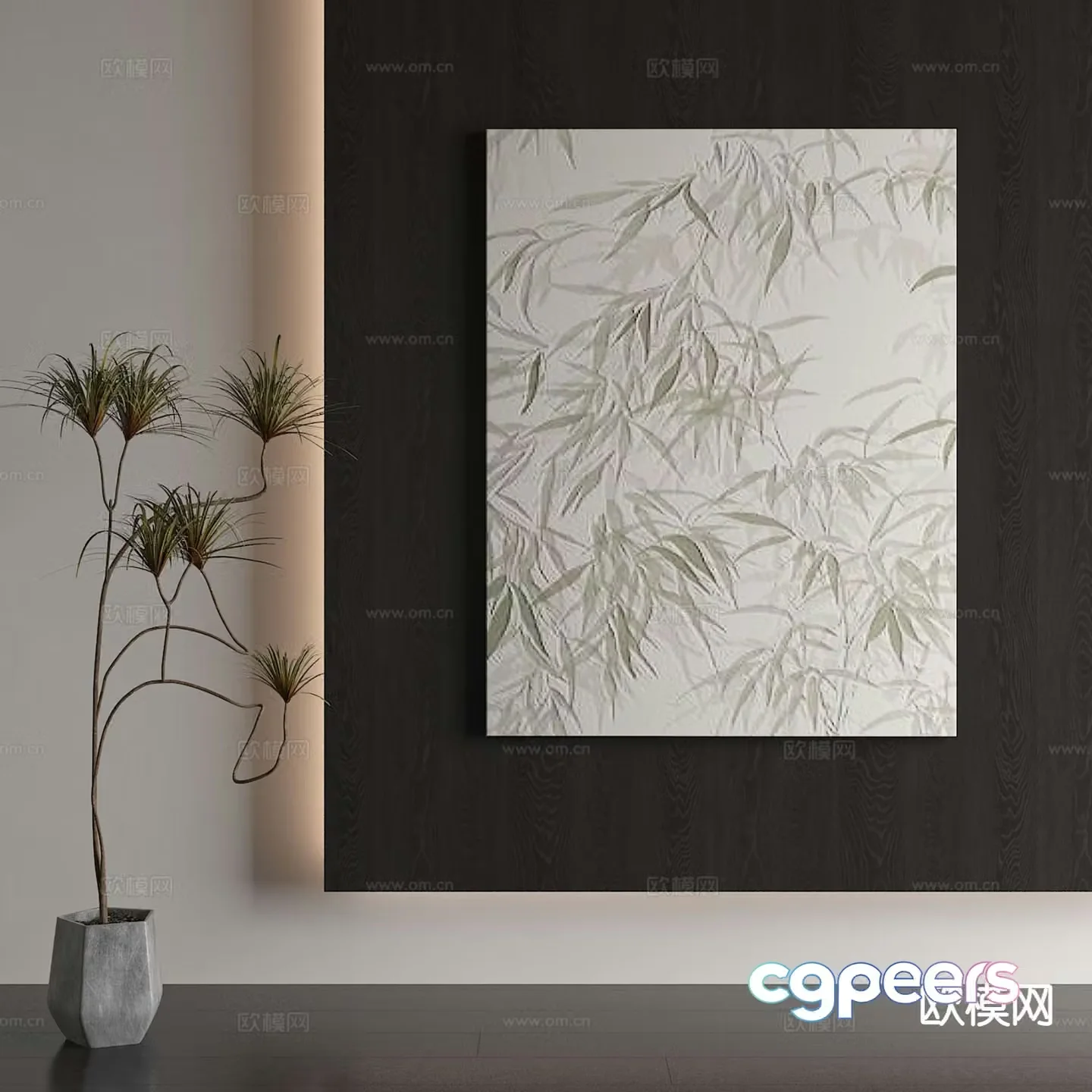 Medieval style texture painting decorative painting 3d model