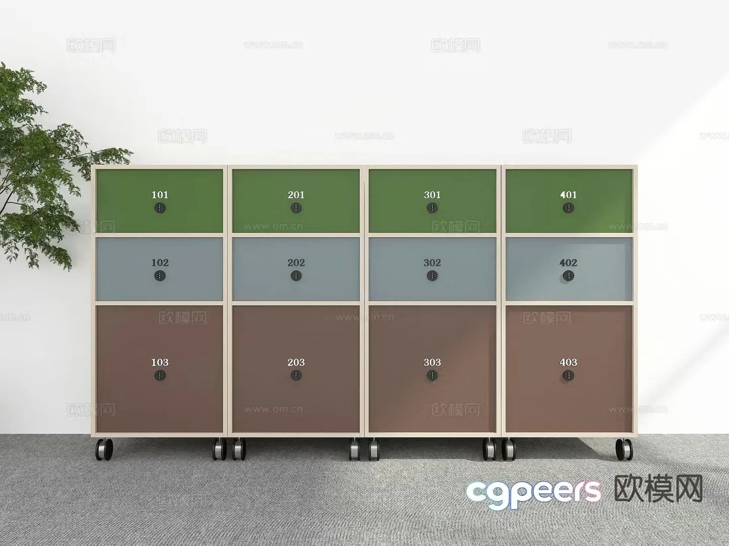 Modern locker locker 3d model