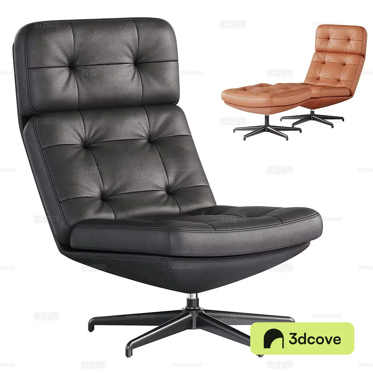 Modern lounge chair leisure chair footrest