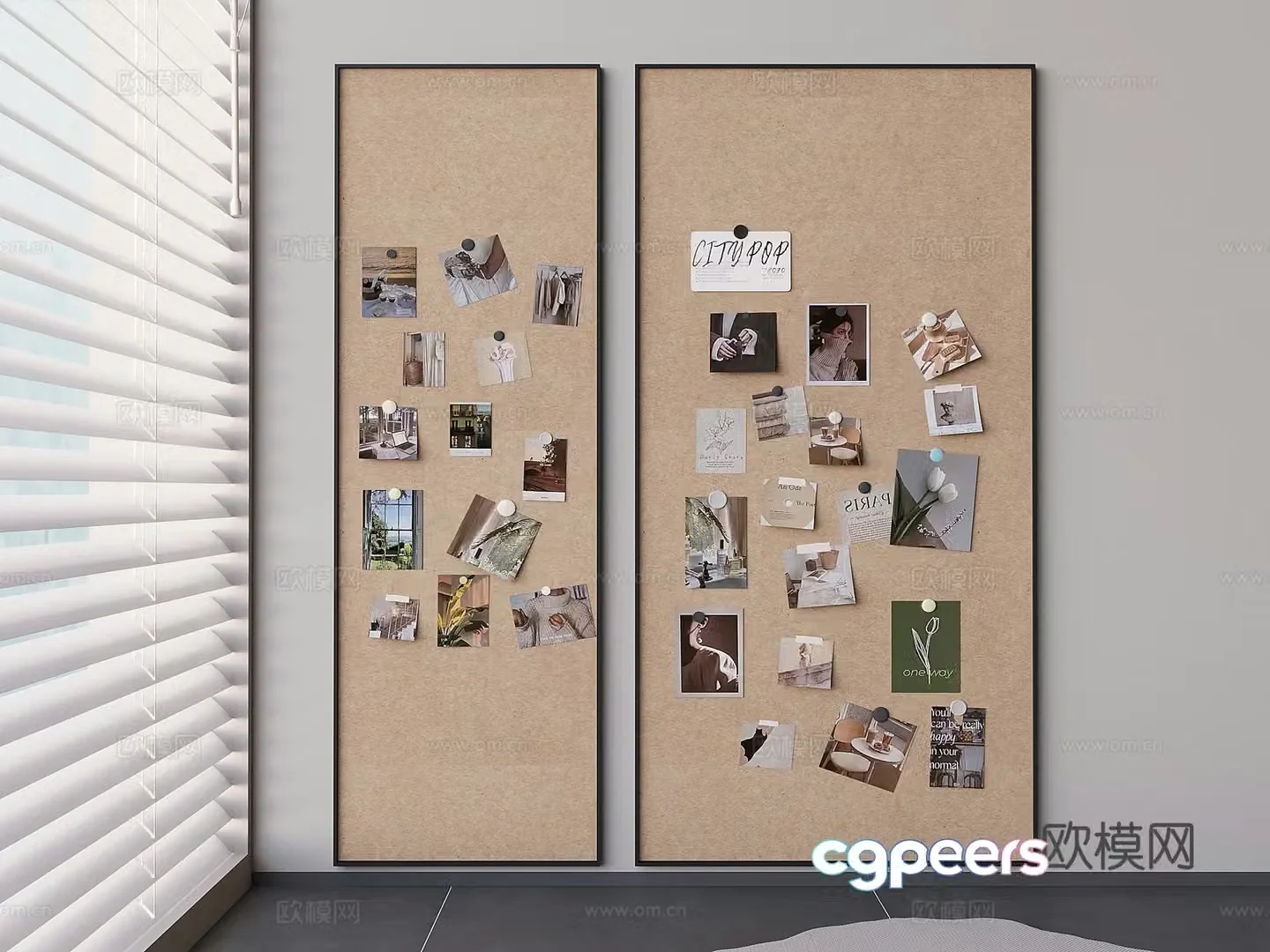 Photo wall Sticky wall Message wall 3d model