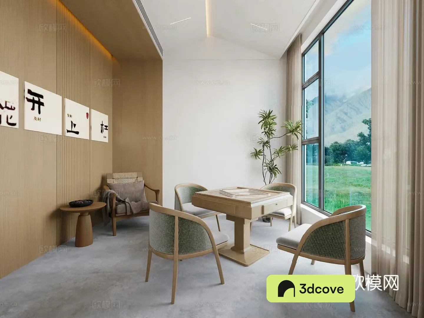 Jijifeng chess and card entertainment room New Chinese chess and card room New Chinese mahjong table Jijifeng leisure chair