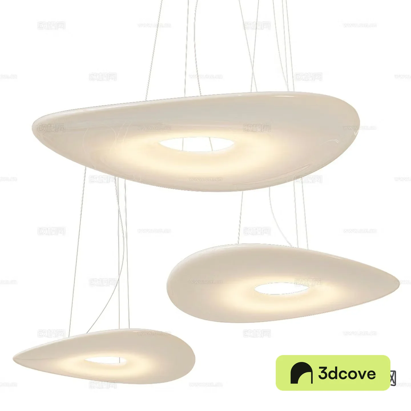 Modern flying saucer chandelier