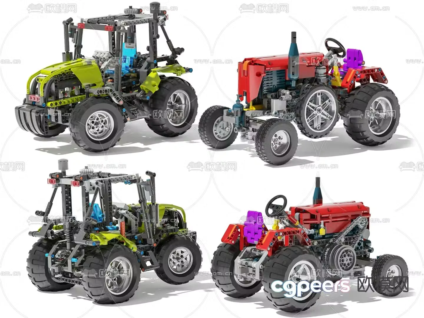 Modern lego building toy 3d model
