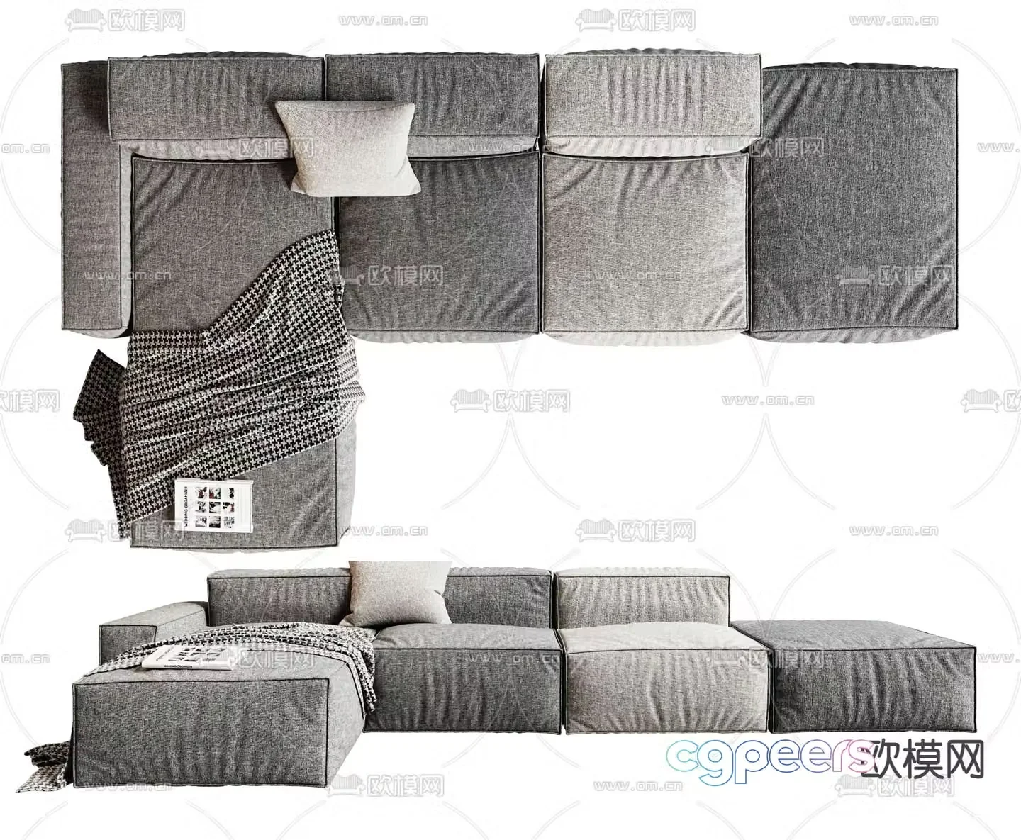 MISSANA upholstered sofa corner sofa 3d model