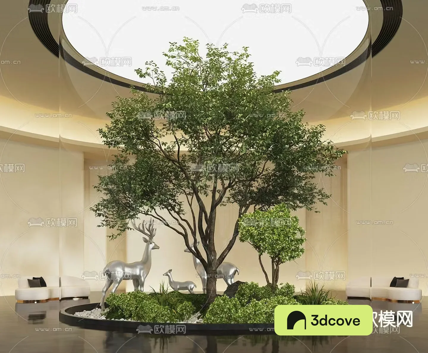Indoor landscape plant landscaping