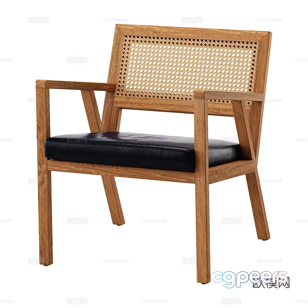 Nordic chair leisure chair 3d model