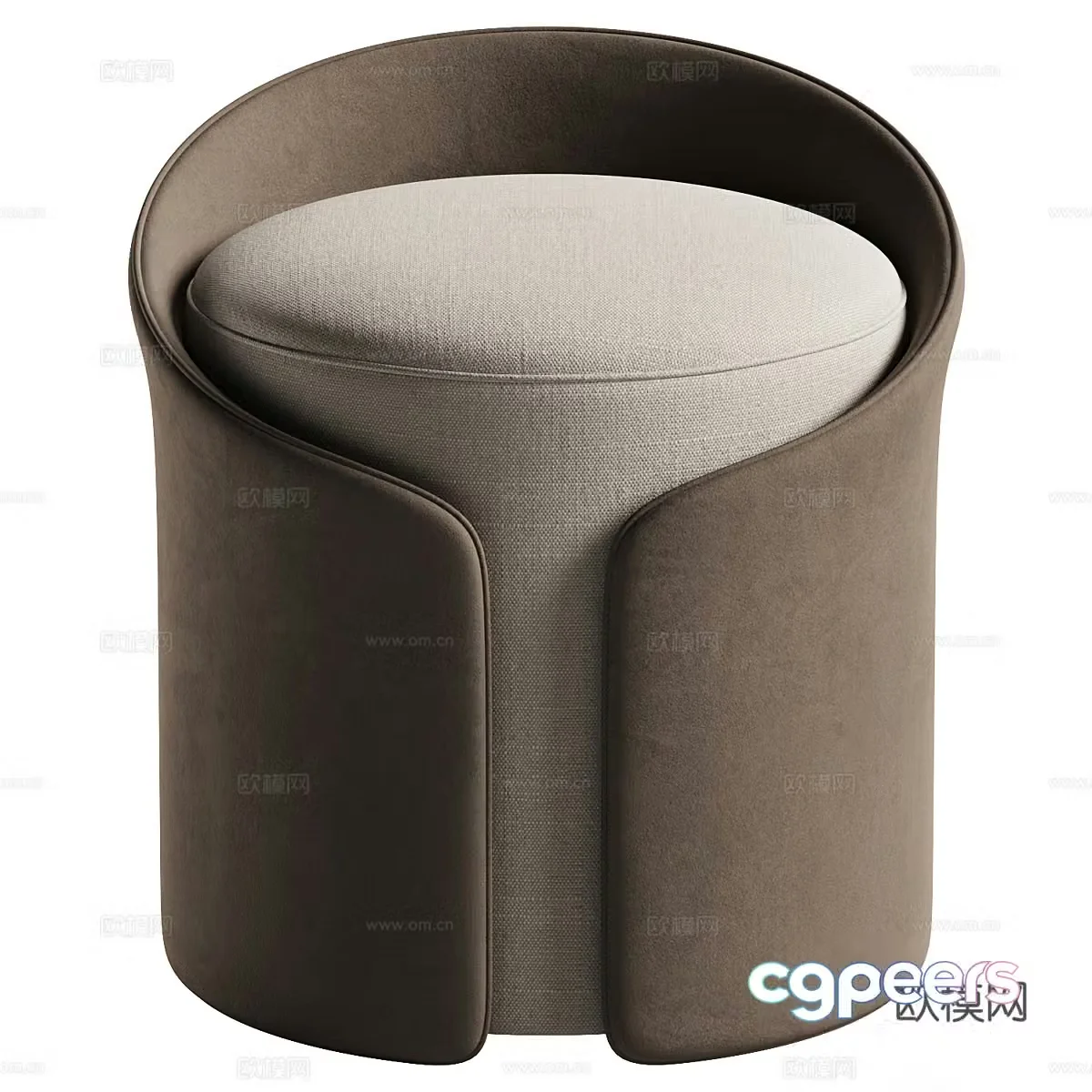 Italian round stool sofa stool stool 3d model