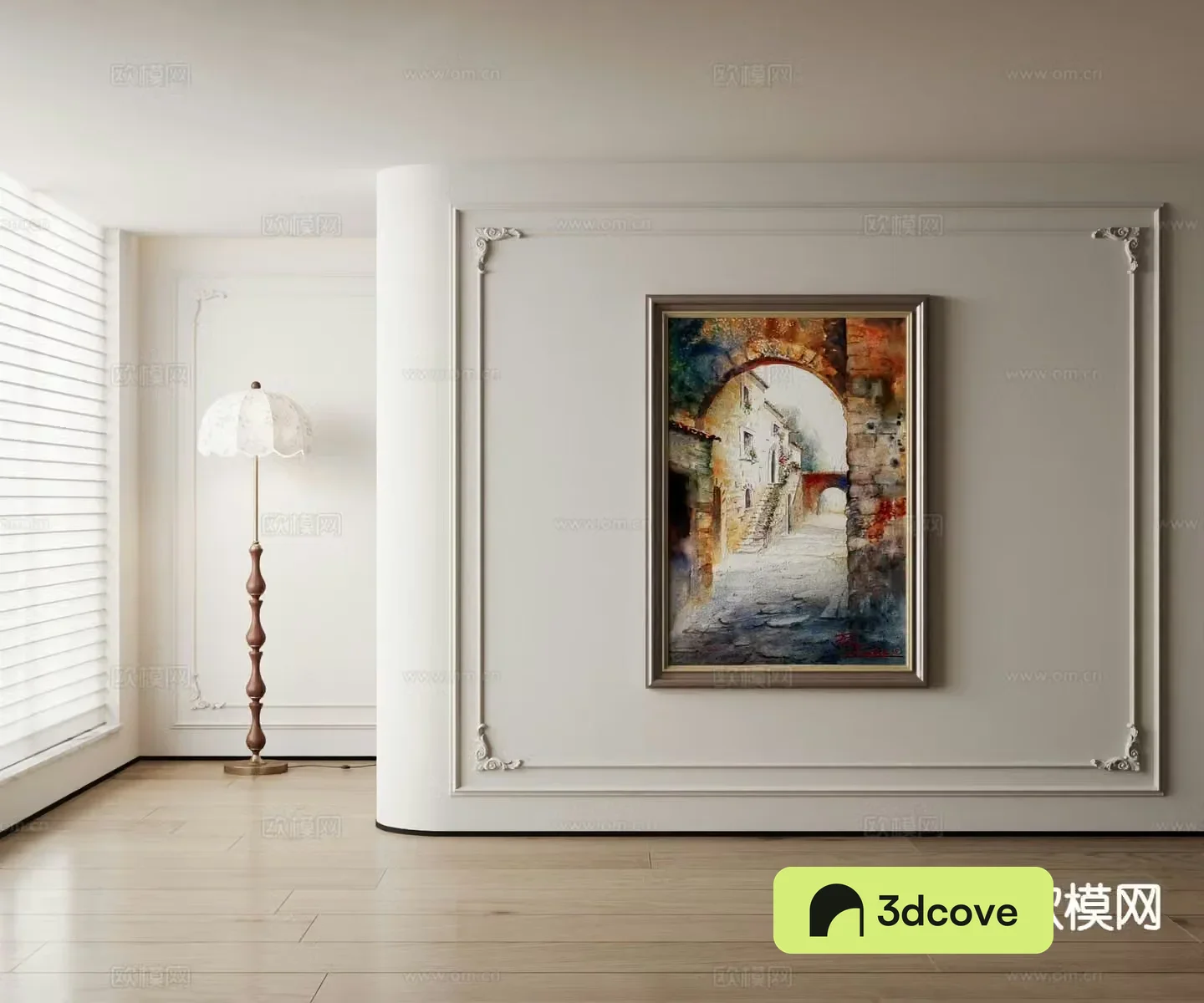 American decorative painting alley oil painting