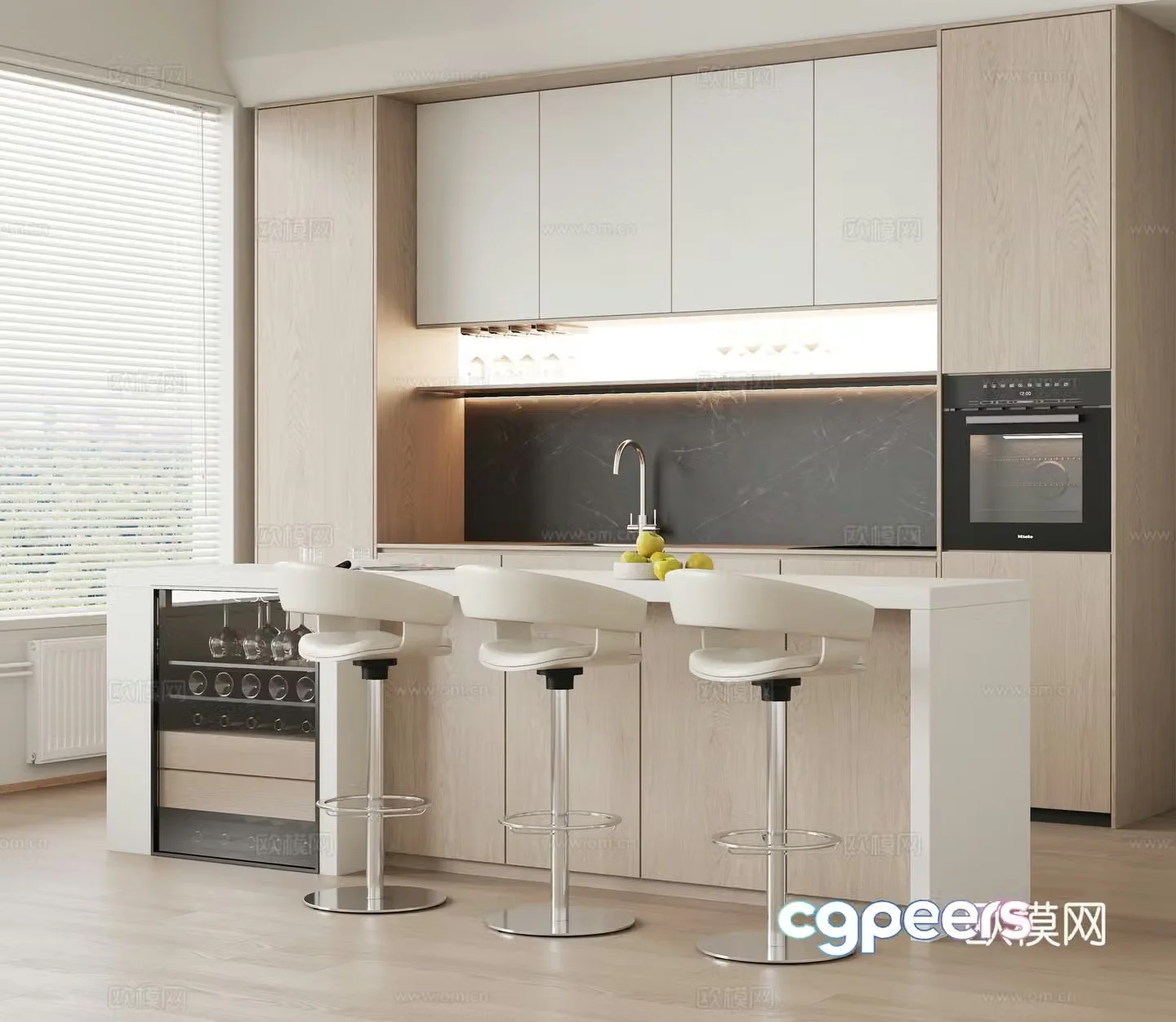 Modern restaurant 3d model