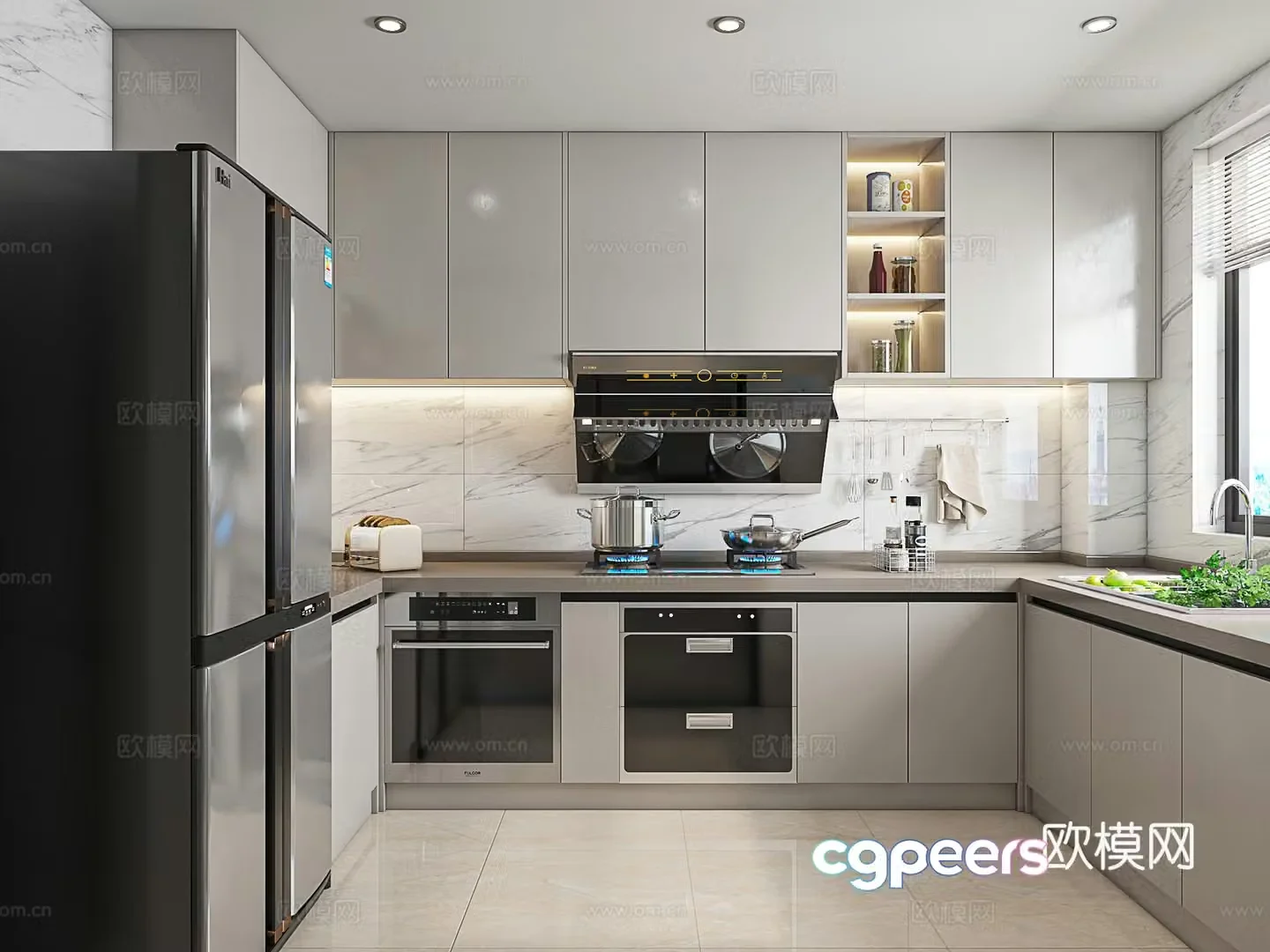 Modern kitchen 3d model