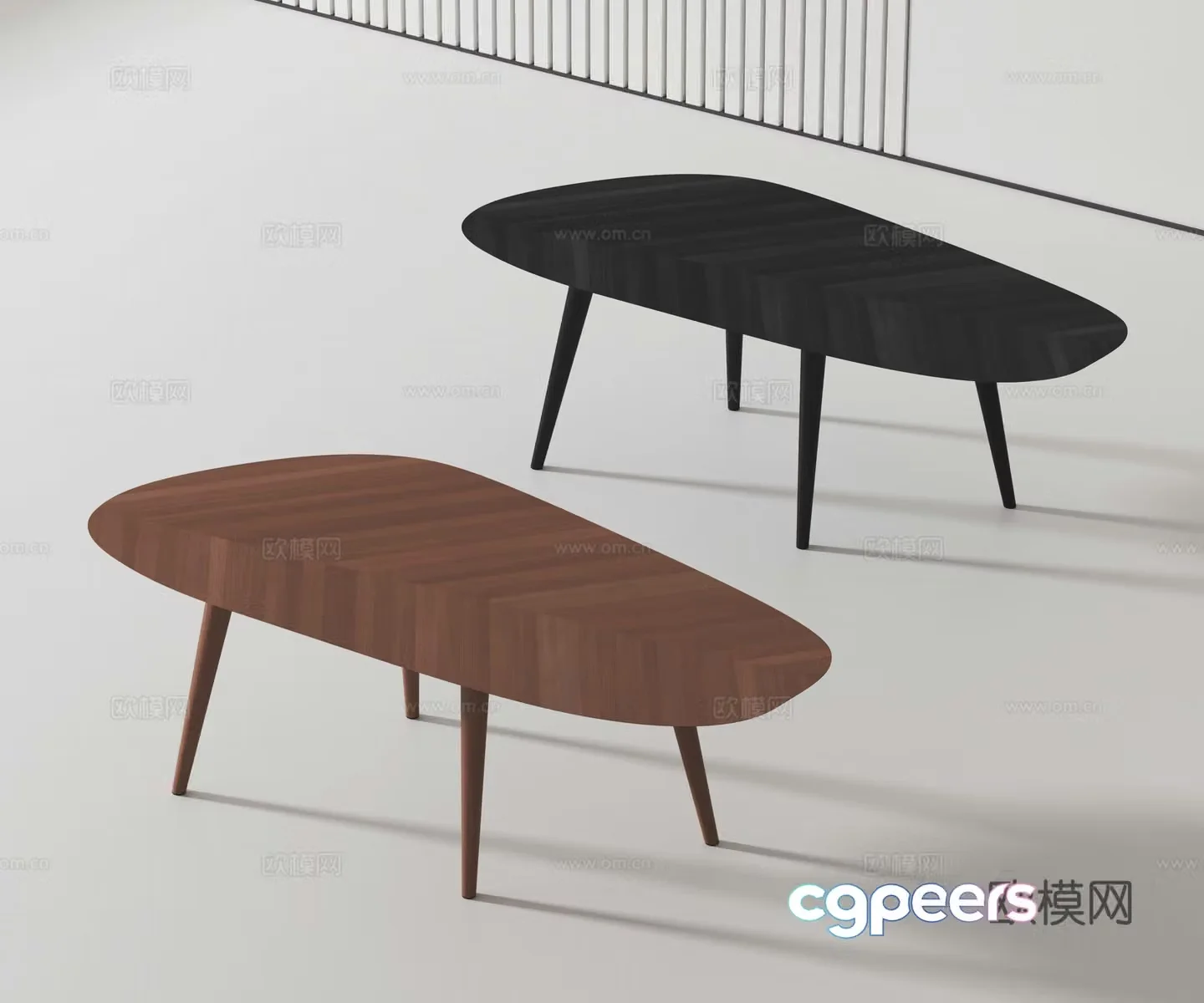 Modern dining table 3d model