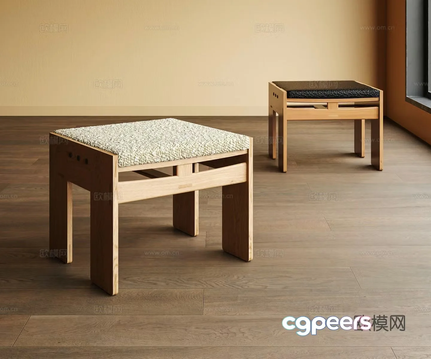 Modern sofa stool 3d model