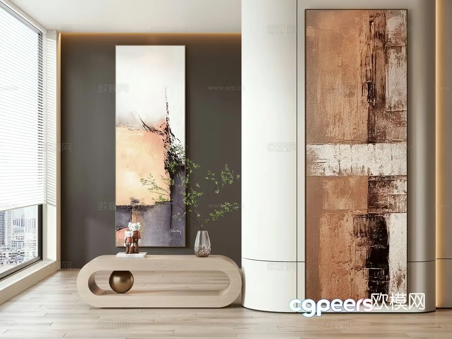 Modern hanging painting 3d model
