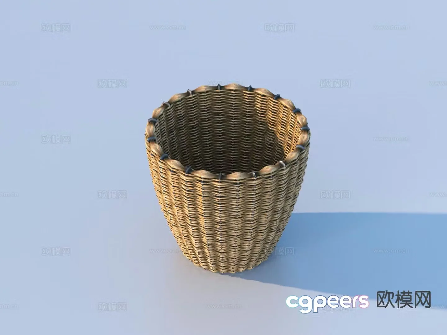 Storage basket rattan basket 3d model