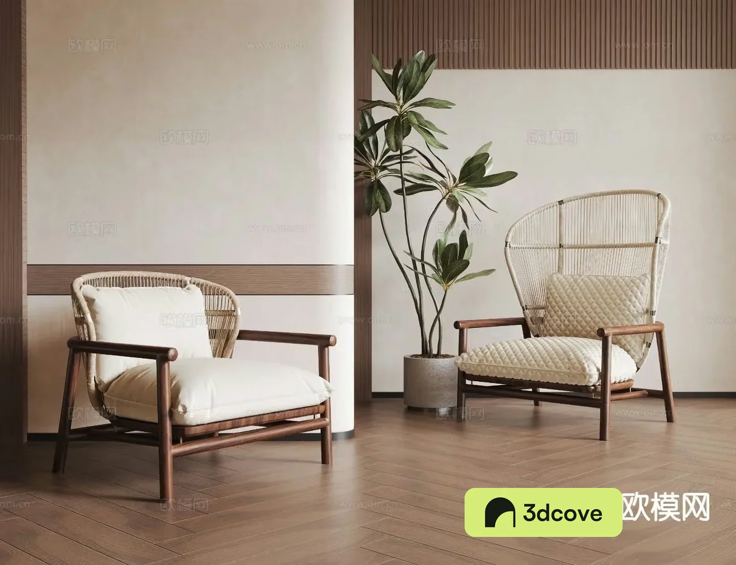 Wabi-sabi style leisure chair