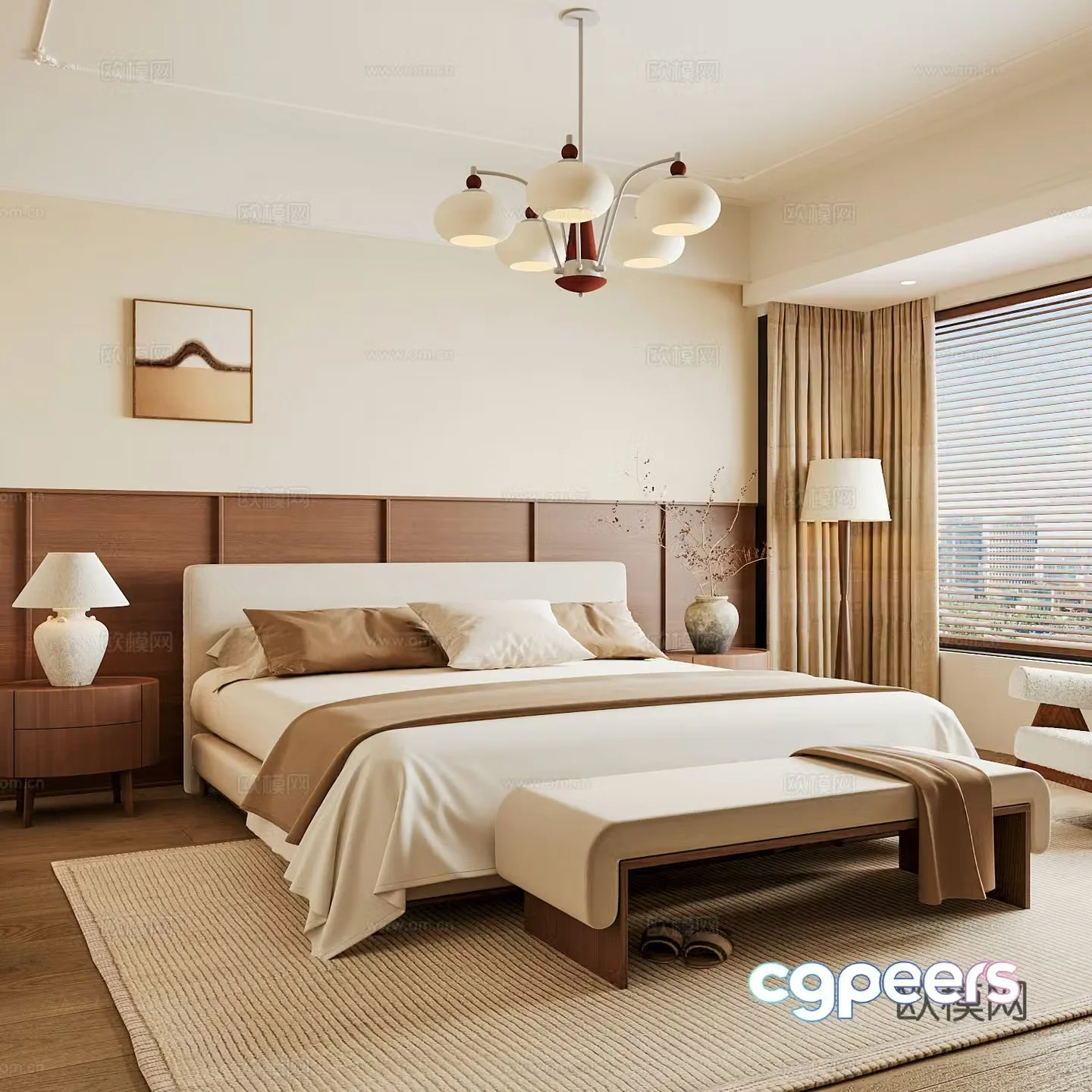 Modern home bedroom Modern bedroom Italian bedroom Simple bedroom Italian bed 3d model