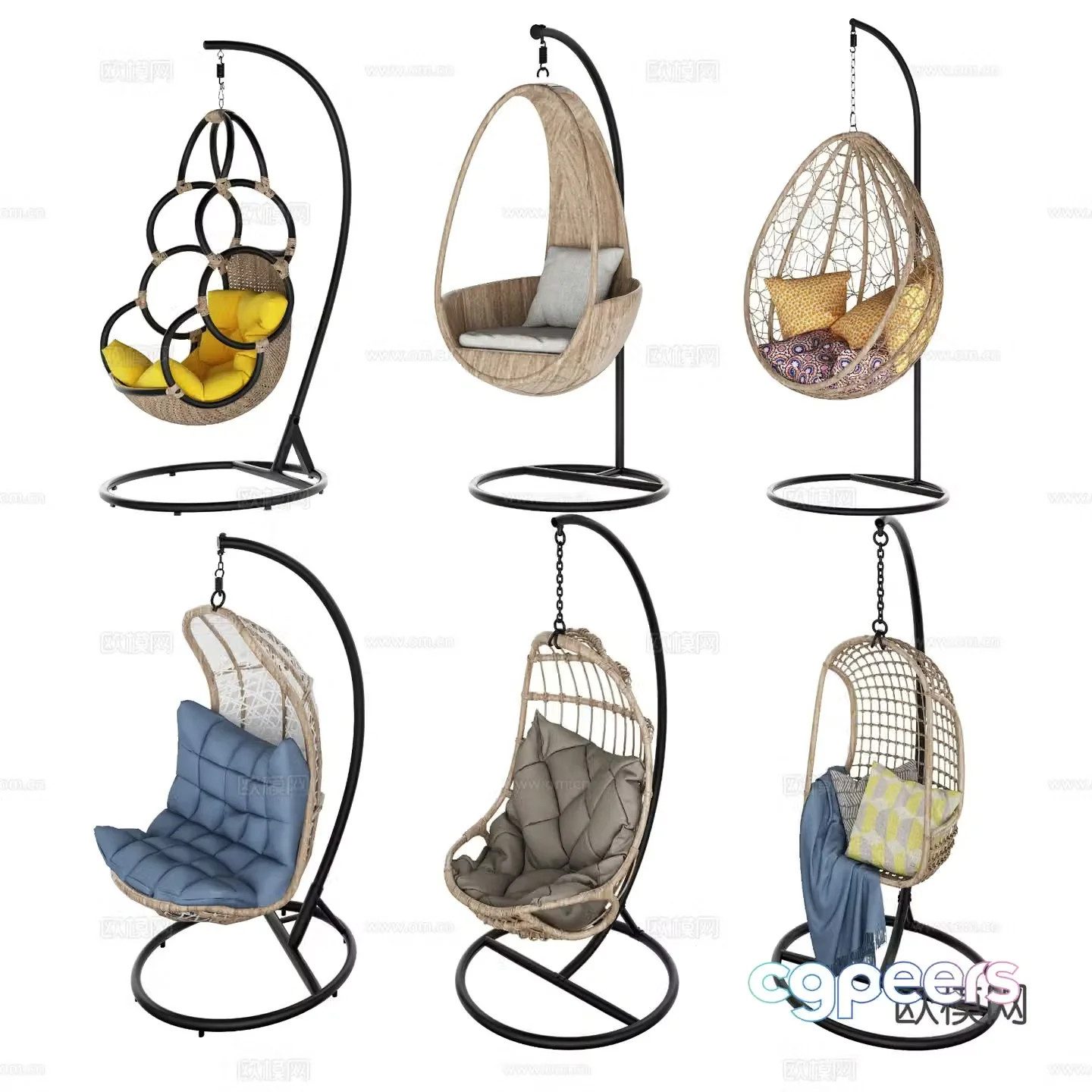 Nordic hanging chair 3d model