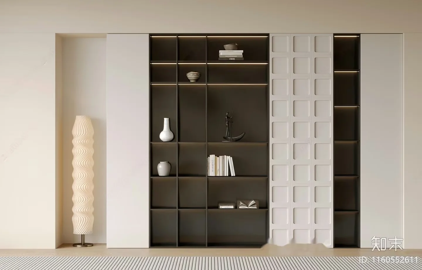 Modern Bookshelf 3D Model – 19799 – VRAY Render