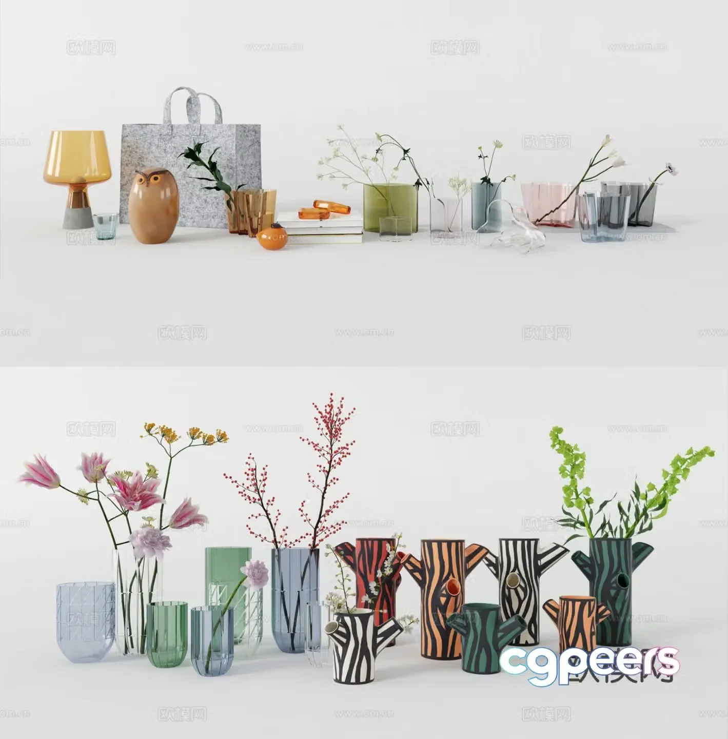 Modern decorations furnishings vase ornaments 3d model