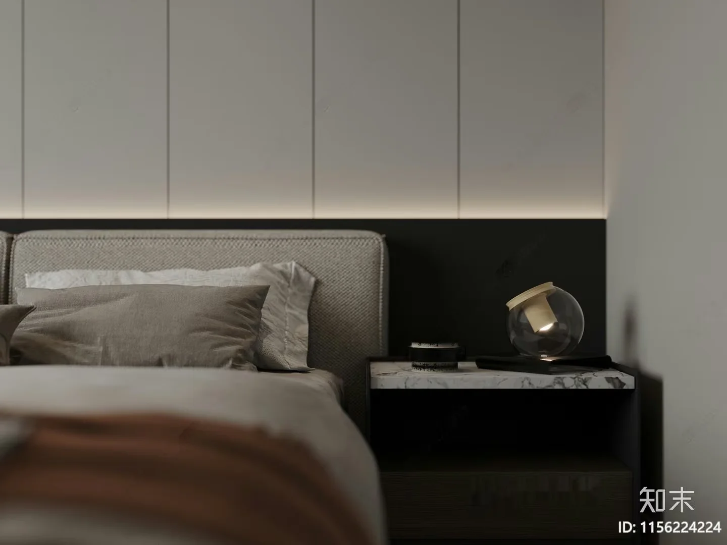 Modern Bedroom Decor 3D Model – 16947 – VRAY Render