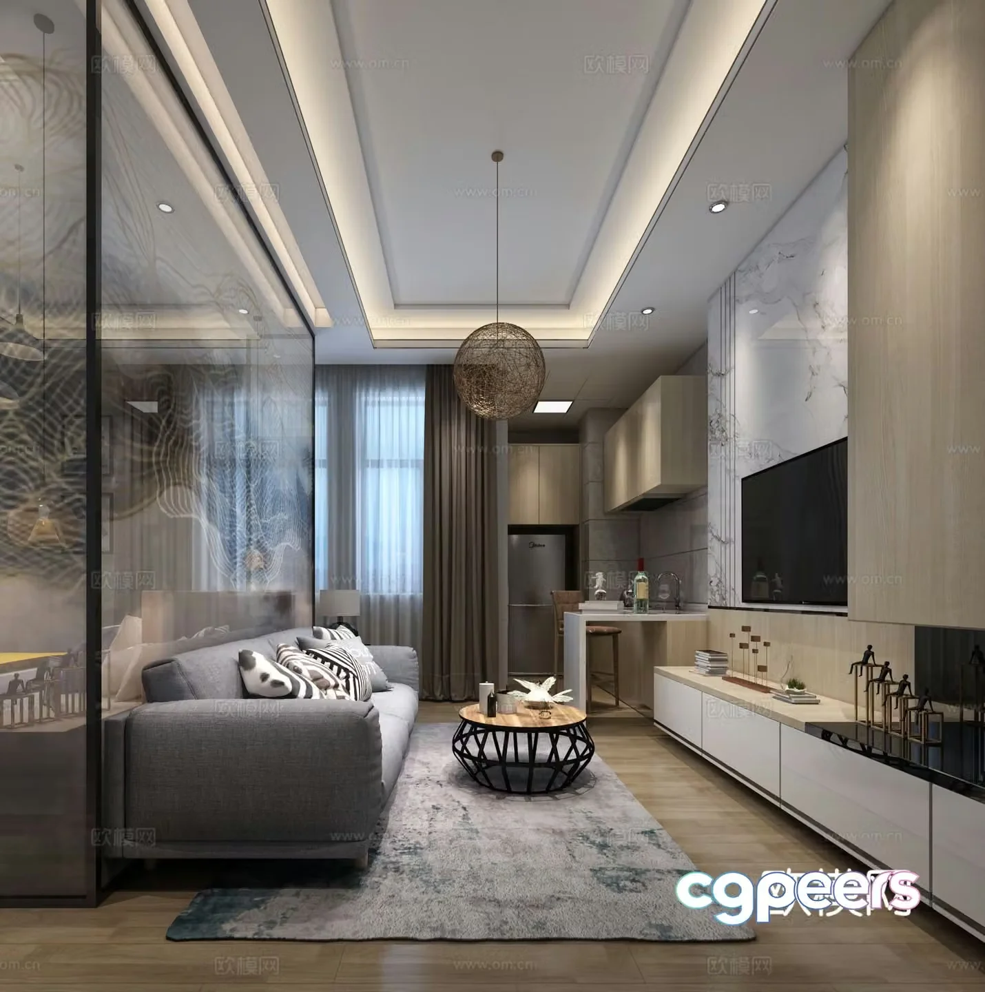 Modern apartment 3d model