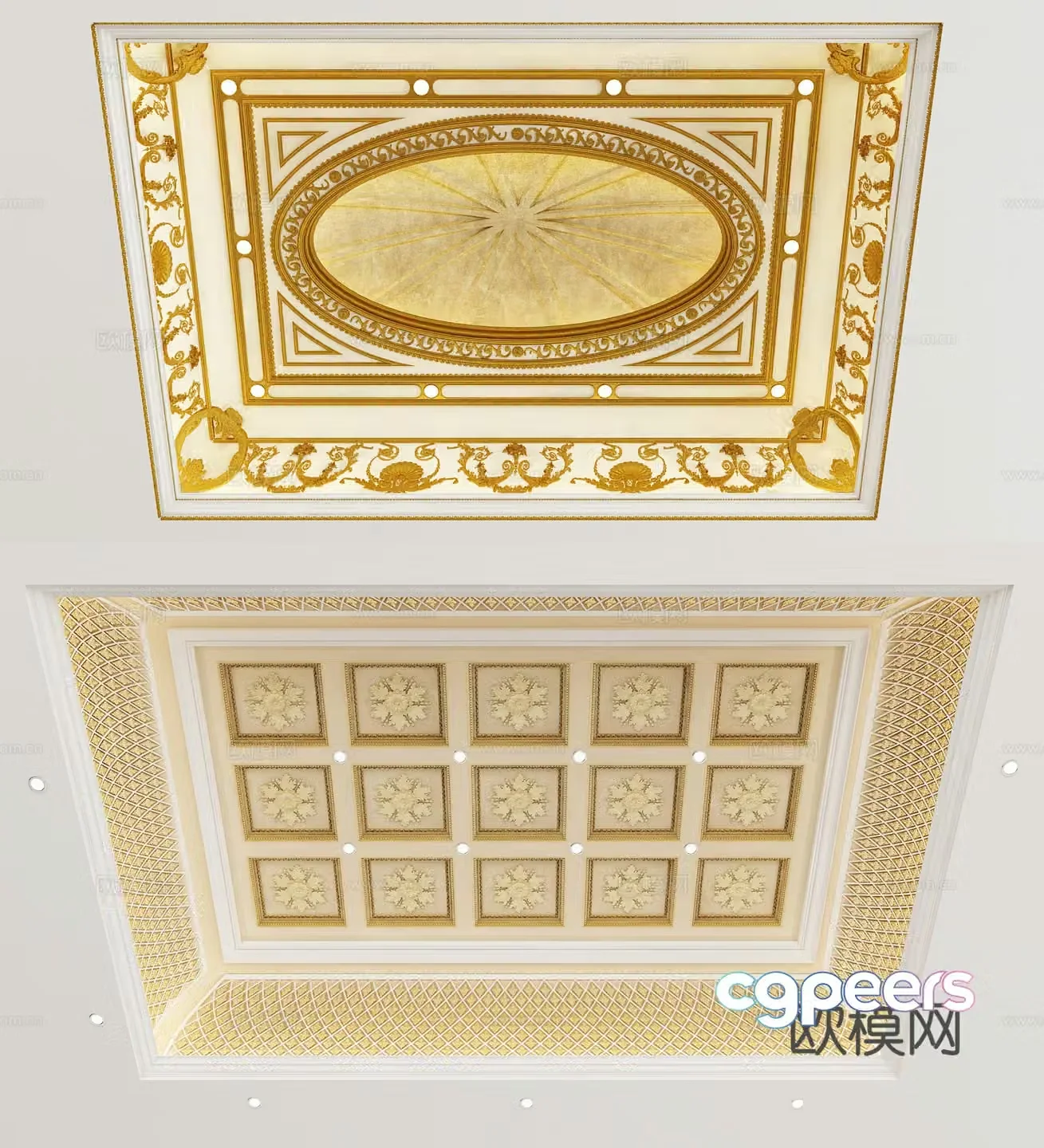 European style ceiling 3D model