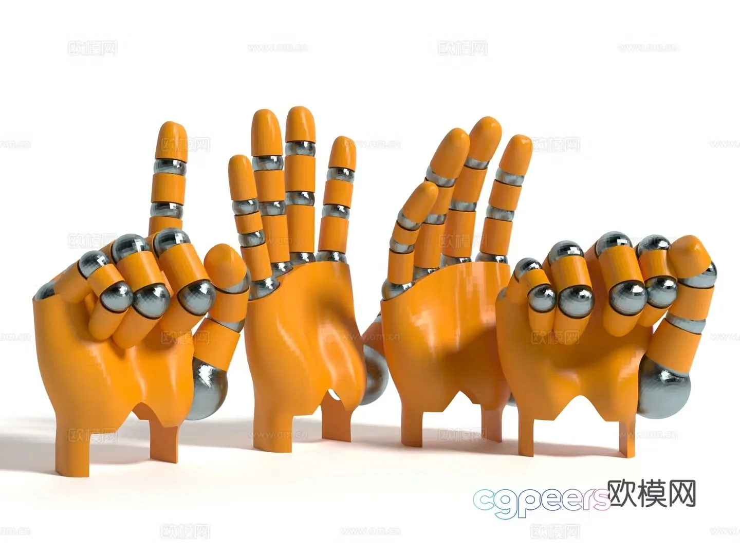 Modern style robot hand 3d model
