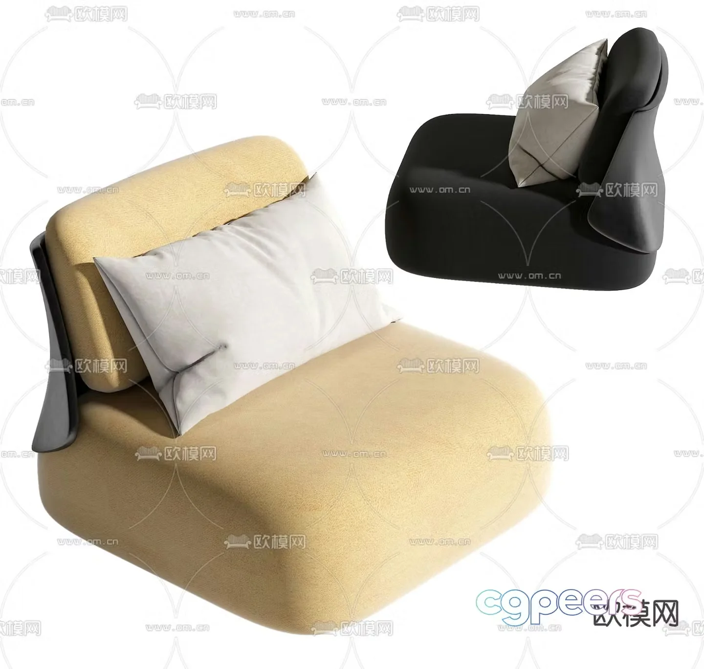 Single sofa 3d model