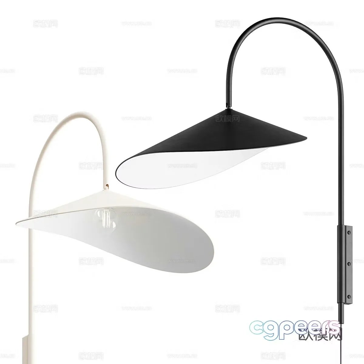 Modern minimalist decorative wall lamp 3d model