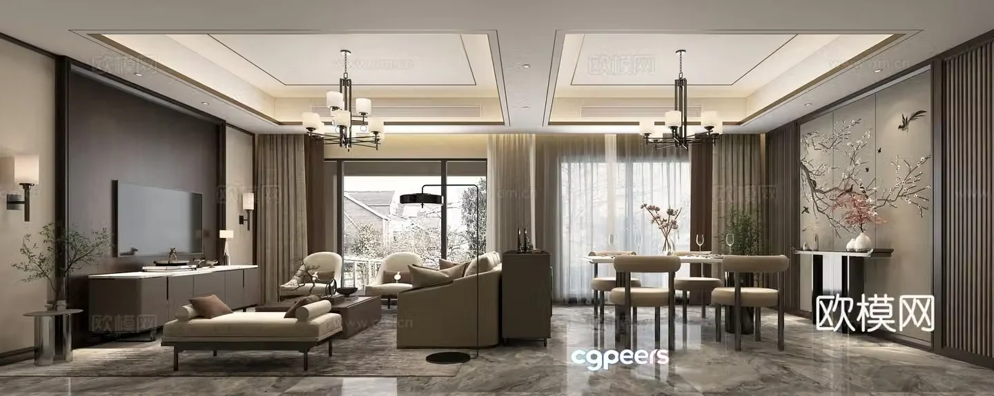 New Chinese restaurant 3D model