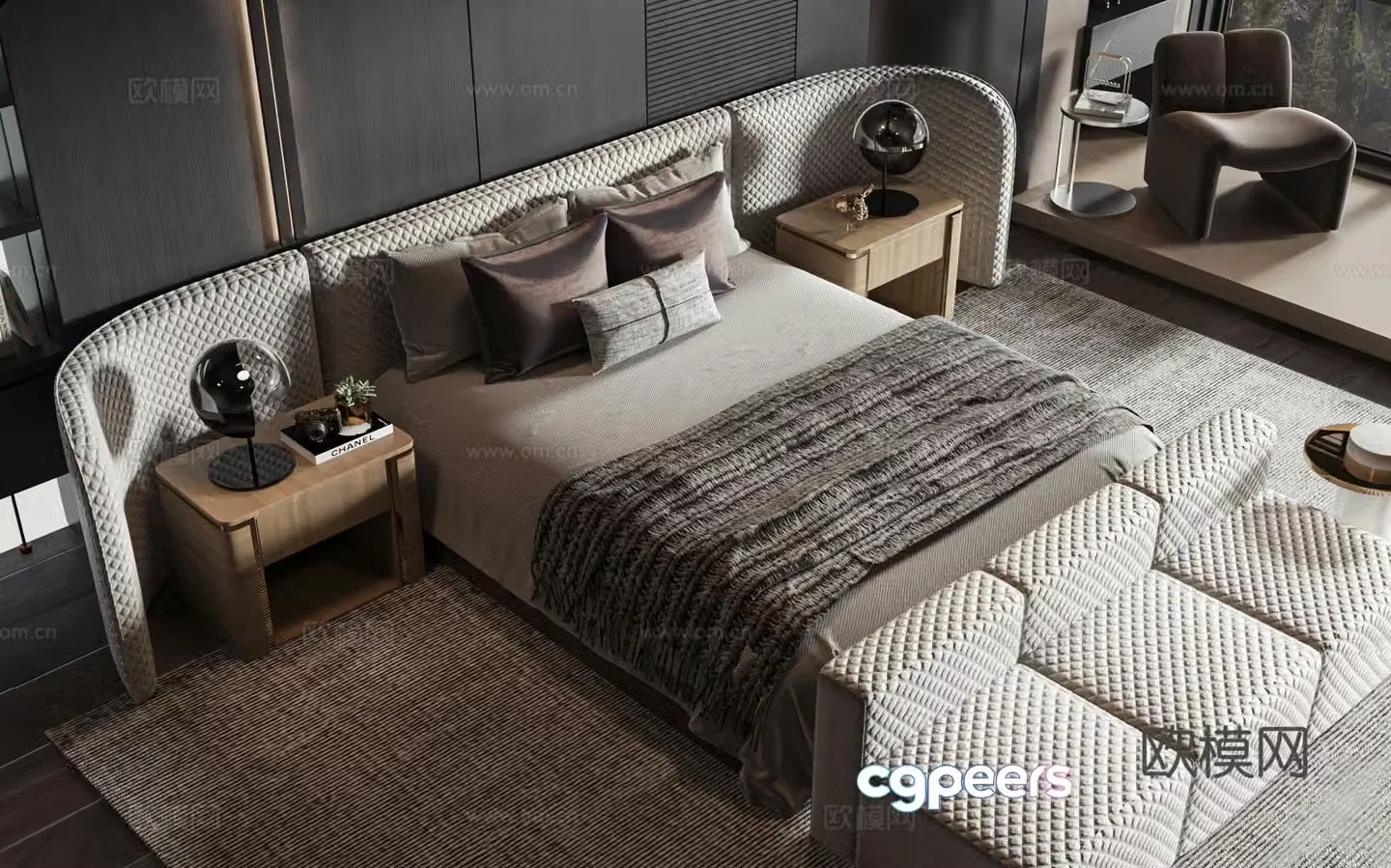 Modern style product bed 3d model