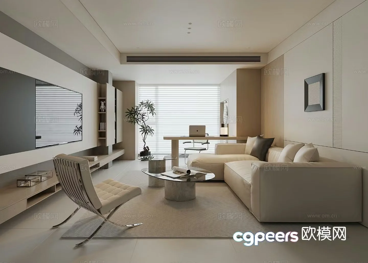Modern living room 3d model